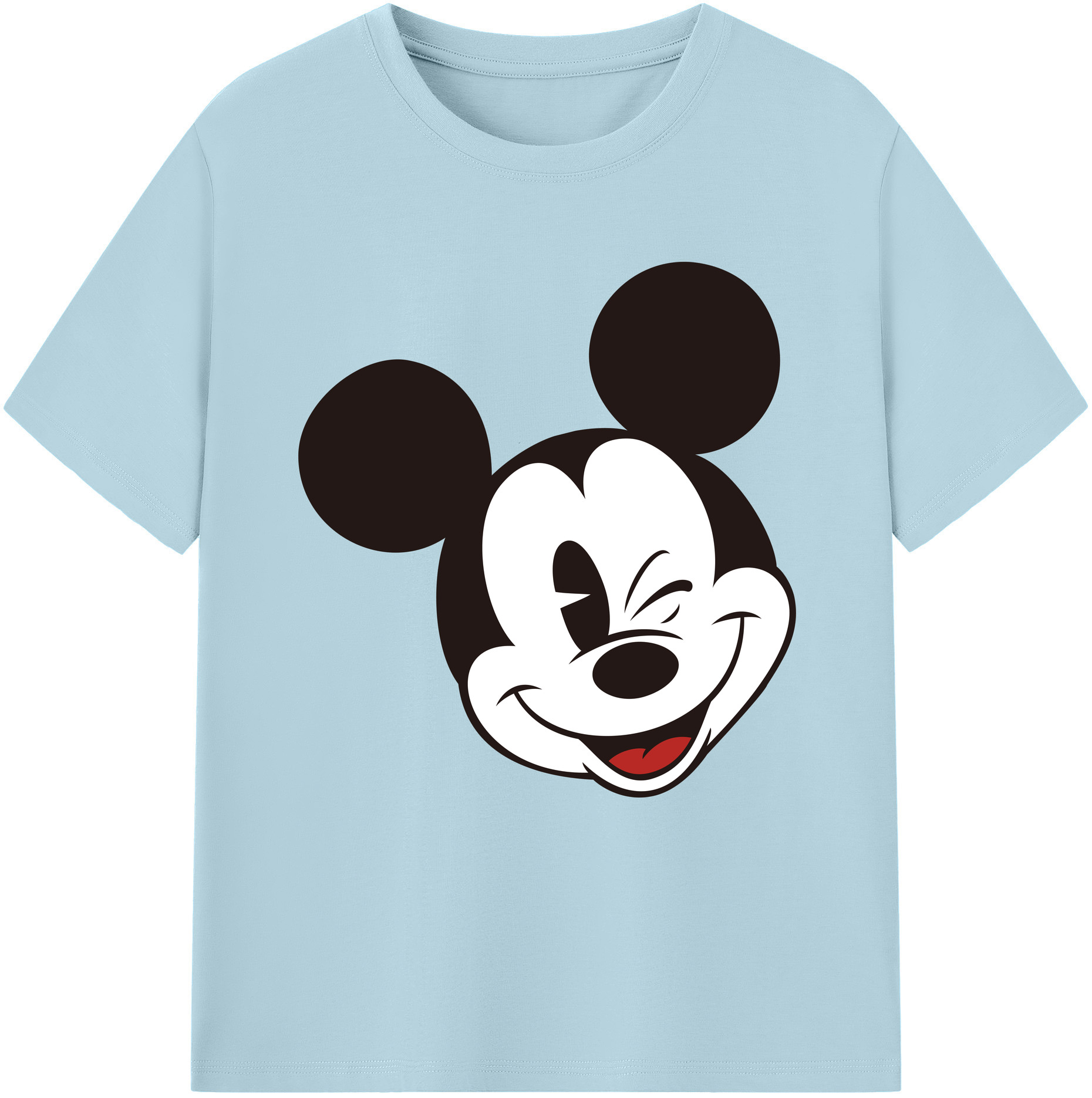 （画像用） ミッキーマウス Mickey Mouse 綿100％半袖Tシャツ（フロントプリント）